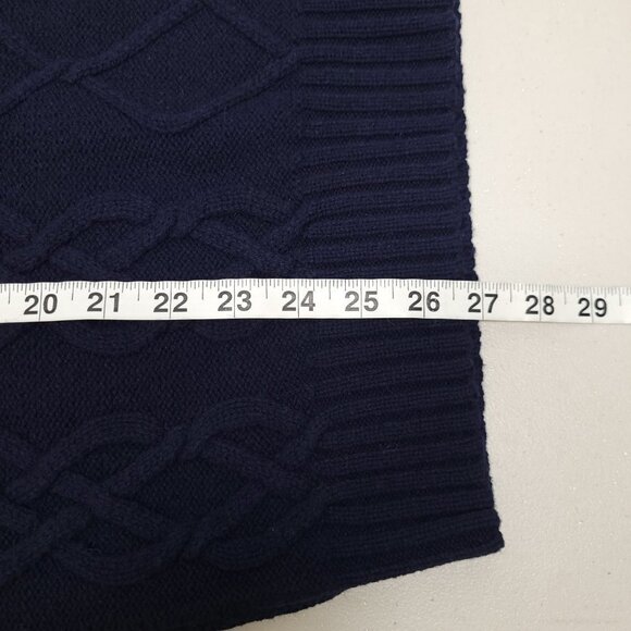 LANDS'END Mens Pullover Long Sleeve Sweater Crew Neck Cable Knit Size L 42-44 - Picture 4 of 6